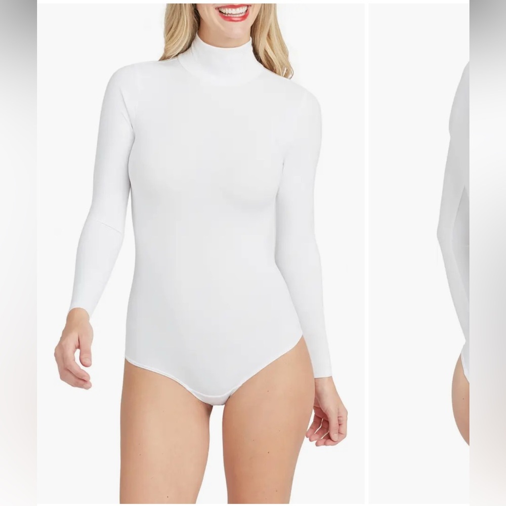 NWT spanx Suit Yourself Long Sleeve Mock Neck
Bodysuit Sz 1X fb